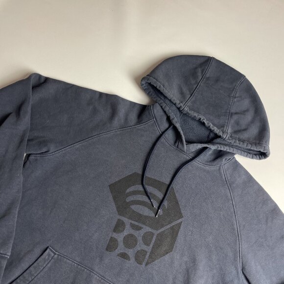 Mountain Hardwear Hoodie Sweatshirt Men's Size SMall Big LOGO Hoody Blue/Grey - Picture 3 of 13